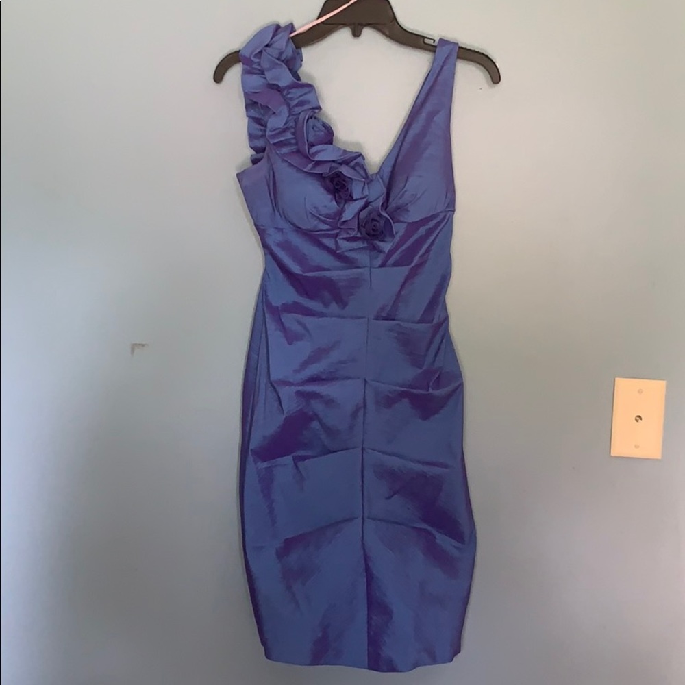 ☮️ Iridescent Purple-Blue Mini Dress